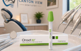 Onpharma buffered anesthesia system used for more comfortable dental injections